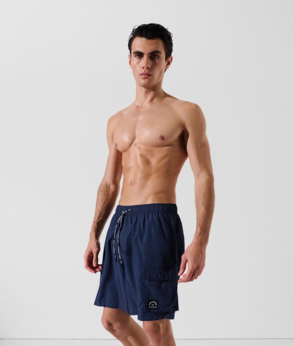 Karl Lagerfeld, Short De Bain Cargo Rue St-guillaume, Homme, Iris Noir, Taille: XXXL