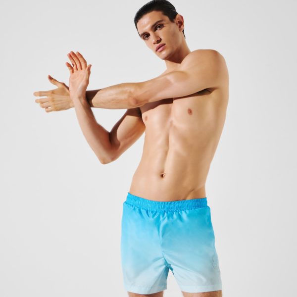 Karl Lagerfeld, Short De Bain Effet Ombré Ikon, Homme, Dégradé Verseau, Taille: XXS