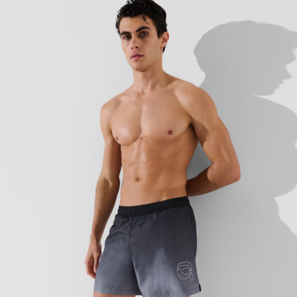 Karl Lagerfeld, Short De Bain Effet Ombré Ikon, Homme, Noir, Taille: XXS