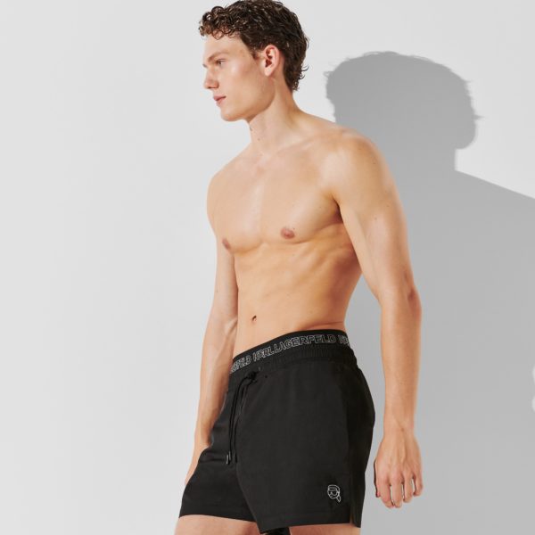 Karl Lagerfeld, Short De Bain Ikon, Homme, Noir, Taille: XXS