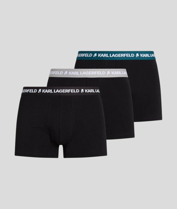 Karl Lagerfeld, Caleçons Avec Logo Karl - Lot De 3, Homme, Noir-Ultimate Grey-Deepteal, Taille: XXS