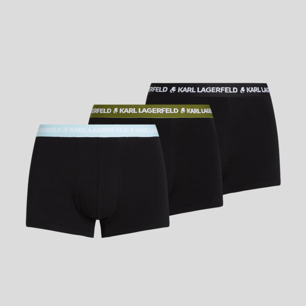 Karl Lagerfeld, Caleçons Avec Logo Karl – Lot De 3, Homme, Pesto-Bleu froid-Mood Indigo, Taille: XXS
