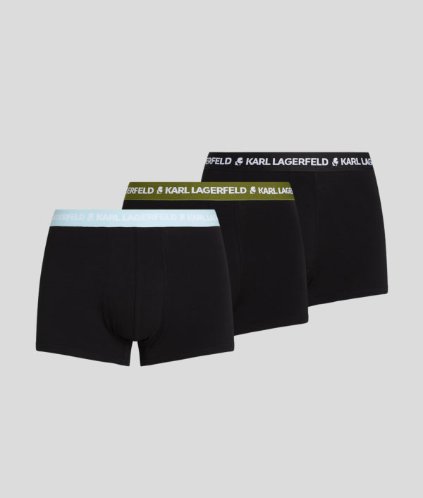 Karl Lagerfeld, Caleçons Avec Logo Karl - Lot De 3, Homme, Pesto-Bleu froid-Mood Indigo, Taille: XXS