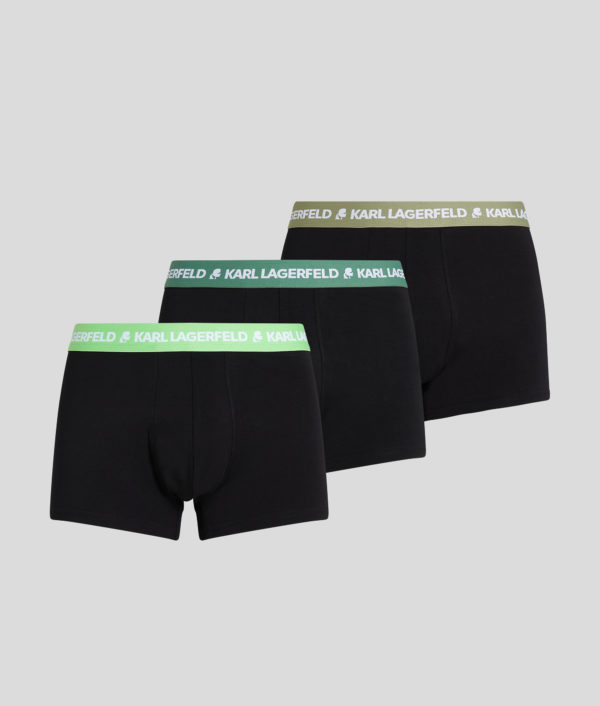 Karl Lagerfeld, Caleçons Avec Logo Karl - Lot De 3, Homme, Foiliage-Huile-Vert-Absinthe, Taille: XXS