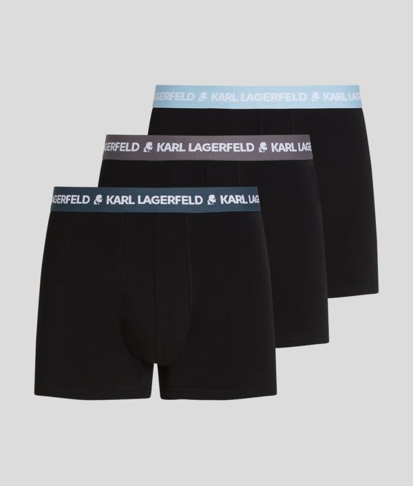 Karl Lagerfeld, Caleçons Avec Logo Karl - Lot De 3, Homme, Excalibur-Ciel clair-Marine, Taille: XXS