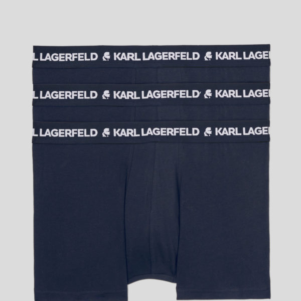 Karl Lagerfeld, Caleçon Logo Karl Monochrome - Lot De 3, Homme, Marine, Taille: XXS