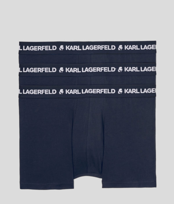 Karl Lagerfeld, Caleçon Logo Karl Monochrome - Lot De 3, Homme, Marine, Taille: XXS