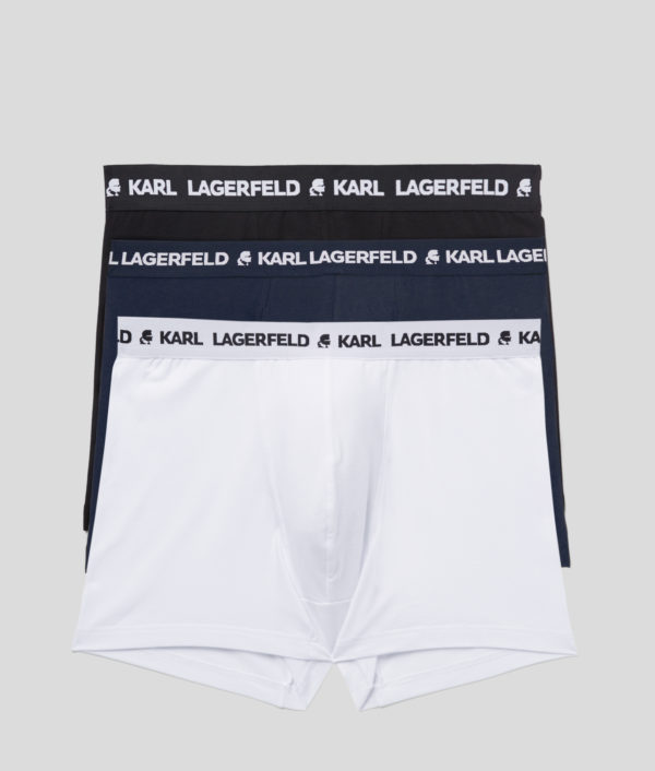 Karl Lagerfeld, Caleçon Logo Karl Monochrome - Lot De 3, Homme, Blanc/Noir/Marine, Taille: XXS