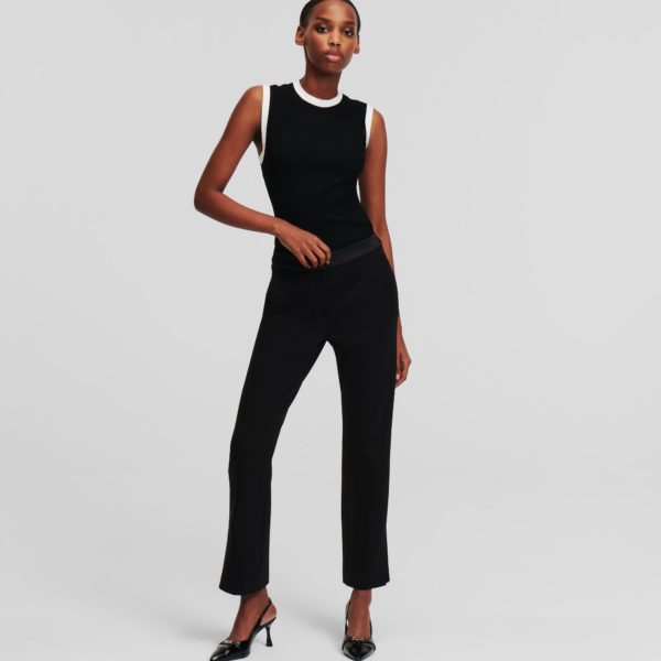 Karl Lagerfeld, Pantalon En Punto, Femme, Noir, Taille: X48
