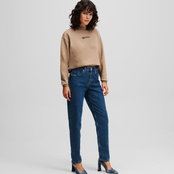 Karl Lagerfeld, Jean Mom, Femme, Bleu foncé acide, Taille: L3232
