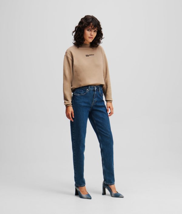 Karl Lagerfeld, Jean Mom, Femme, Bleu foncé acide, Taille: L3232