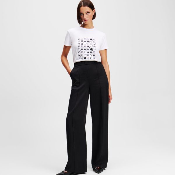 Karl Lagerfeld, Pantalon Coupe Droite, Femme, Noir, Taille: X48