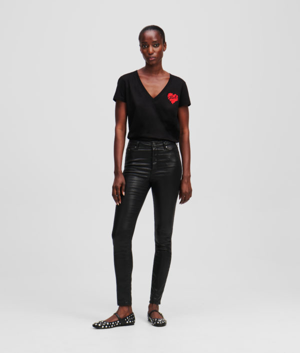 Karl Lagerfeld, Jean Skinny Metallisé, Femme, Noir Métallisé, Taille: X30
