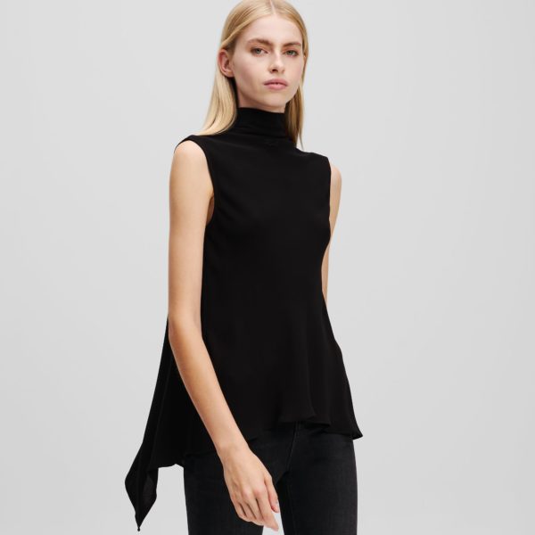 Karl Lagerfeld, Blouse Sans Manches, Femme, Noir, Taille: X48
