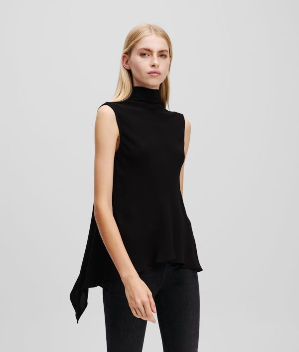 Karl Lagerfeld, Blouse Sans Manches, Femme, Noir, Taille: X48