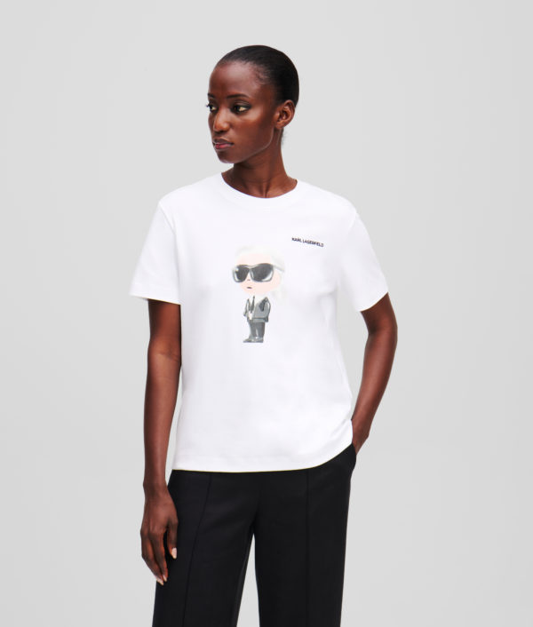 Karl Lagerfeld, T-shirt Ikon, Femme, Blanc, Taille: XXXL