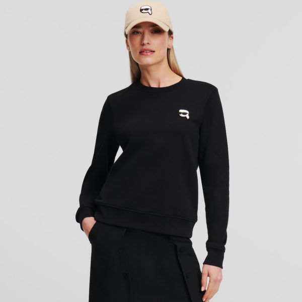 Karl Lagerfeld, Sweat-shirt Avec Écusson Ikon, Femme, Noir, Taille: XXXL