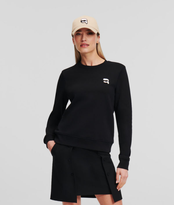 Karl Lagerfeld, Sweat-shirt Avec Écusson Ikon, Femme, Noir, Taille: XXXL
