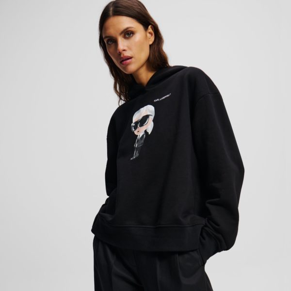 Karl Lagerfeld, Sweat À Capuche Ikon, Femme, Noir, Taille: XXXL