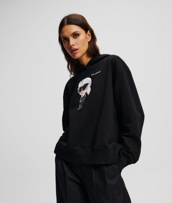 Karl Lagerfeld, Sweat À Capuche Ikon, Femme, Noir, Taille: XXXL