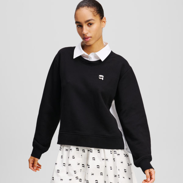 Karl Lagerfeld, Sweat-shirt En Tissu Mélangé Ikon, Femme, Noir, Taille: XXXL