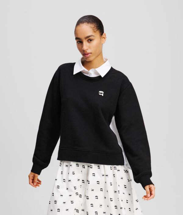 Karl Lagerfeld, Sweat-shirt En Tissu Mélangé Ikon, Femme, Noir, Taille: XXXL