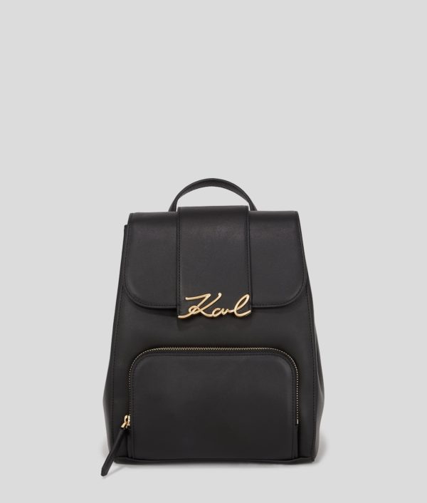 Karl Lagerfeld, Sac À Dos K/signature, Femme, Noir/Or, Taille: X00