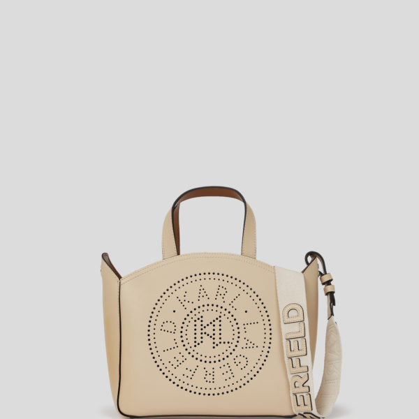 Karl Lagerfeld, Petit Sac Cabas Perforé K/circle, Femme, Trench Beige, Taille: X00