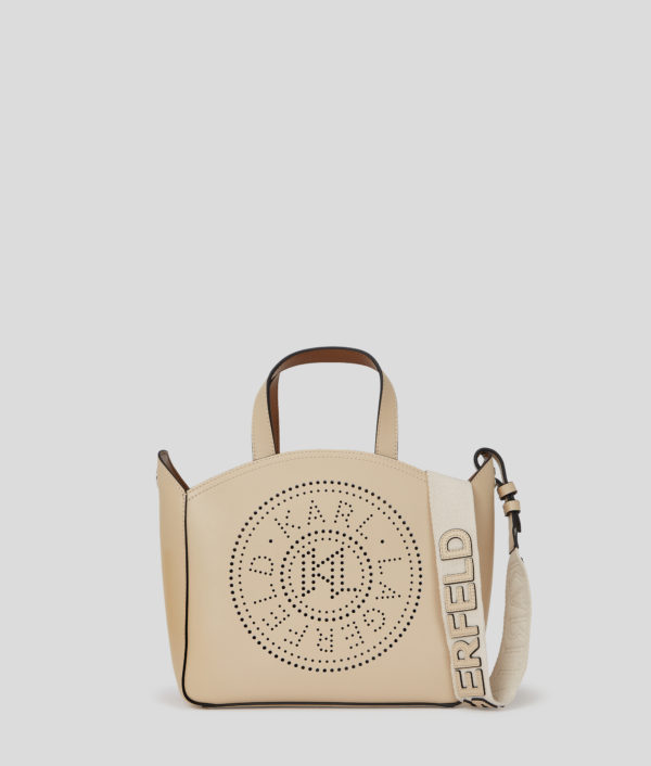 Karl Lagerfeld, Petit Sac Cabas Perforé K/circle, Femme, Trench Beige, Taille: X00