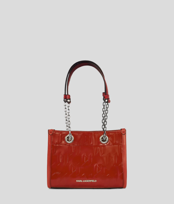 Karl Lagerfeld, Petit Sac Cabas Brillant K/skuare, Femme, Rouge Klassic, Taille: X00