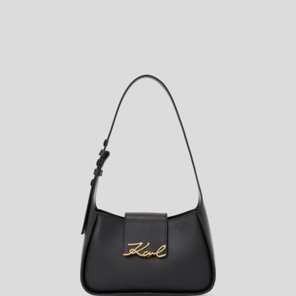 Karl Lagerfeld, Petit Sac Porté Épaule K/signature, Femme, Noir/Or, Taille: X00