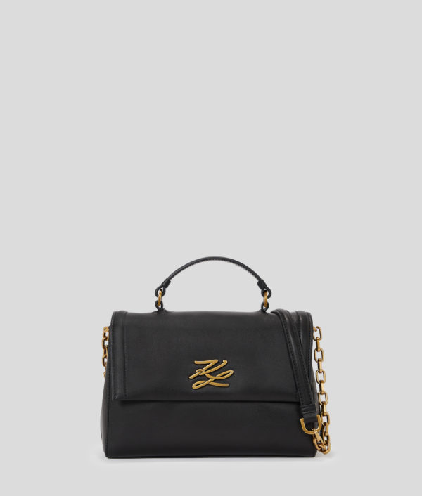 Karl Lagerfeld, Sac Bandoulière Avec Anse Supérieure K/autograph, Femme, Noir/Or, Taille: X00