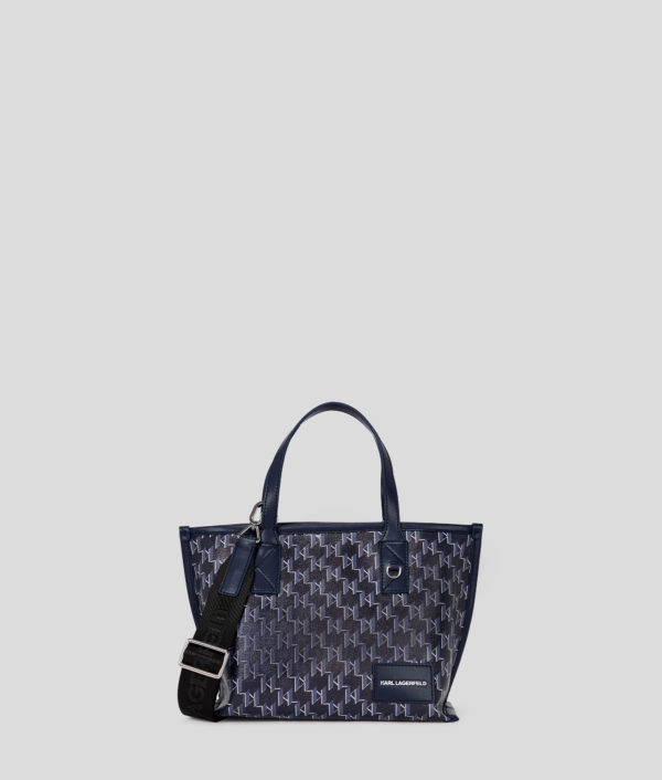 Karl Lagerfeld, Petit Sac Cabas K/voyage, Femme, Monogramme bleu marine, Taille: X00