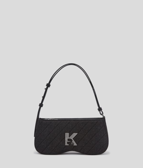 Karl Lagerfeld, Sac Porté Épaule Lunettes De Soleil Matelassé, Femme, Denim Noir, Taille: X00