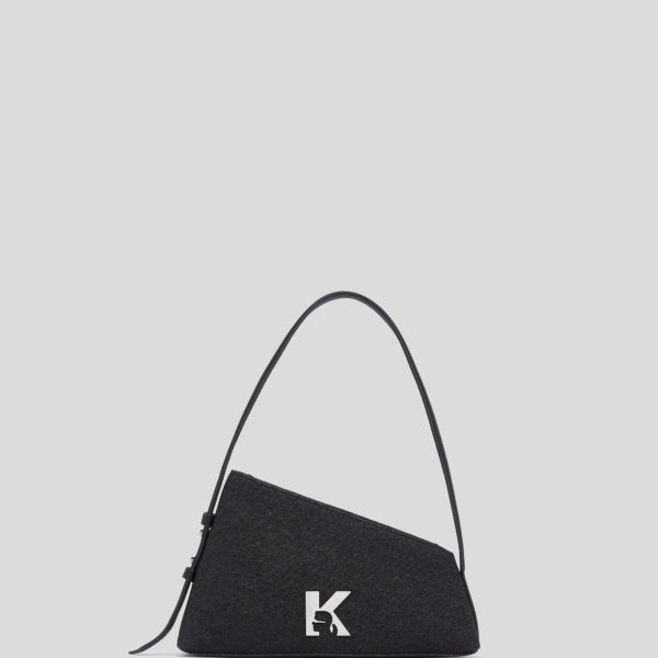 Karl Lagerfeld, Sac Porté Épaule Géométrique En Denim, Femme, Denim Noir, Taille: X00