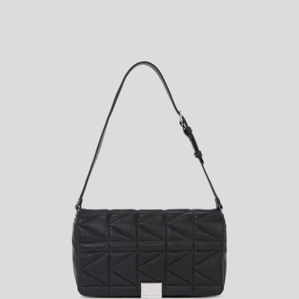 Karl Lagerfeld, Sac Porté Épaule De Taille Moyenne K/kuilt, Femme, Noir-Nickel, Taille: X00