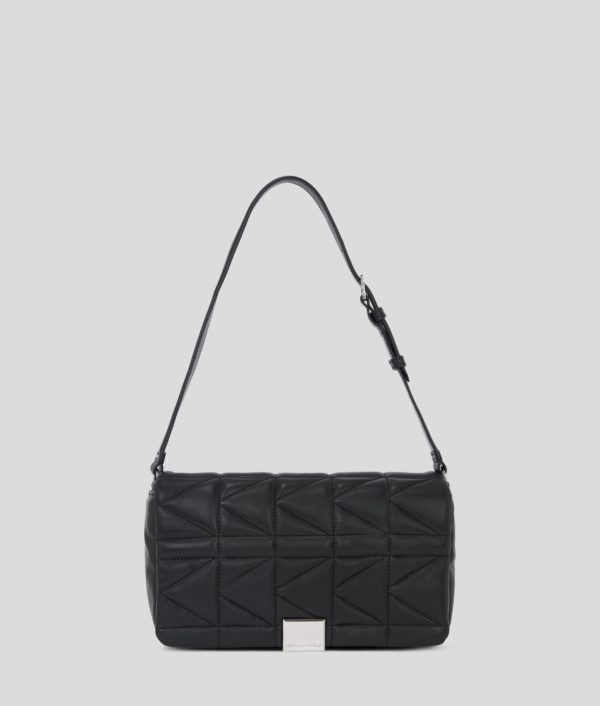 Karl Lagerfeld, Sac Porté Épaule De Taille Moyenne K/kuilt, Femme, Noir-Nickel, Taille: X00