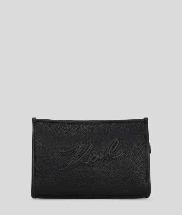 Karl Lagerfeld, Trousse À Maquillage Grainée K/skuare, Femme, Noir, Taille: X00