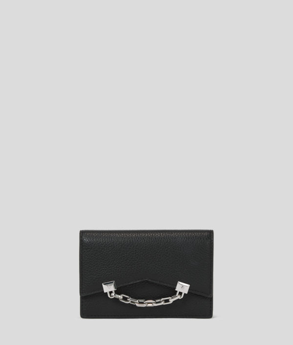 Karl Lagerfeld, Portefeuille De Taille Moyenne En Cuir Grainé K/seven, Femme, Noir, Taille: X00