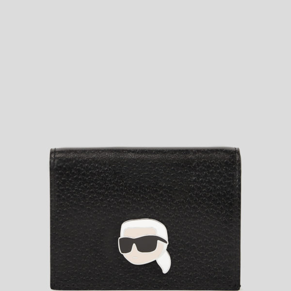Karl Lagerfeld, Portefeuille À Deux Volets Grainé Ikon, Femme, Noir, Taille: X00