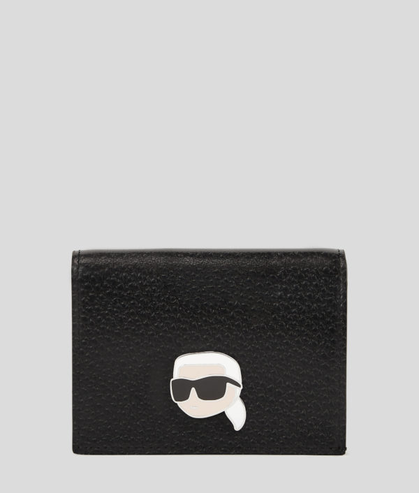 Karl Lagerfeld, Portefeuille À Deux Volets Grainé Ikon, Femme, Noir, Taille: X00