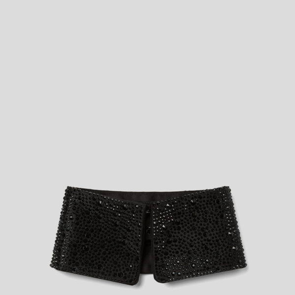 Karl Lagerfeld, Col En Strass Sélectionné Par Hun Kim, Femme, Embellissement noir, Taille: X00