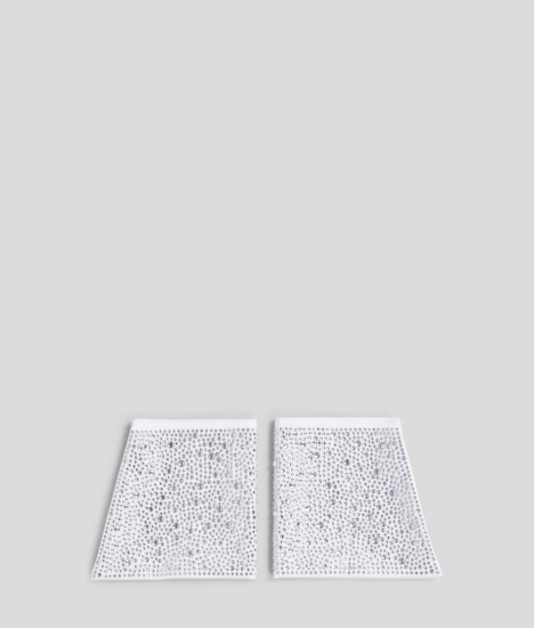Karl Lagerfeld, Manchettes À Strass Sélectionnées Par Hun Kim, Femme, Blanc, Taille: XS_M