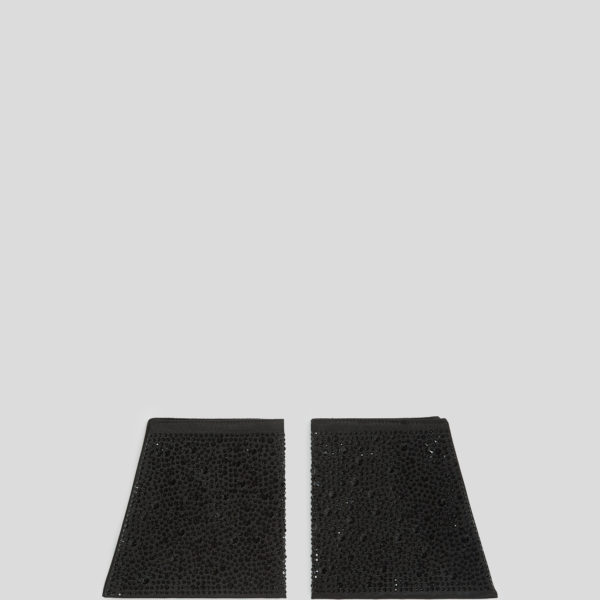 Karl Lagerfeld, Manchettes À Strass Sélectionnées Par Hun Kim, Femme, Embellissement noir, Taille: XS_M