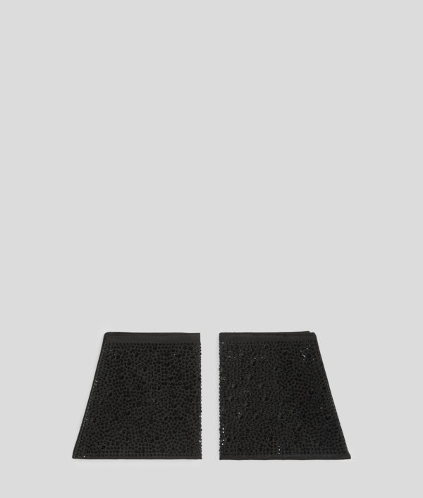 Karl Lagerfeld, Manchettes À Strass Sélectionnées Par Hun Kim, Femme, Embellissement noir, Taille: XS_M