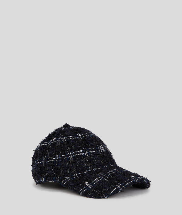 Karl Lagerfeld, Casquette En Bouclé K/signature, Femme, Boucle marine foncée, Taille: X00