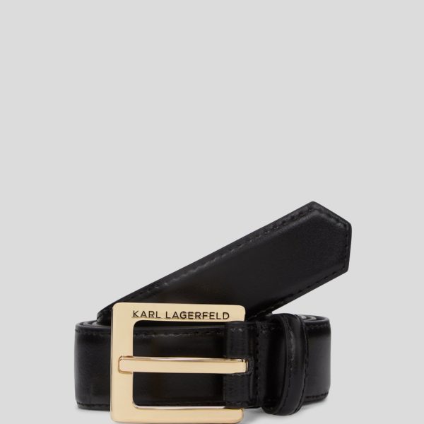 Karl Lagerfeld, Ceinture K/essential, Femme, Noir/Or, Taille: X95