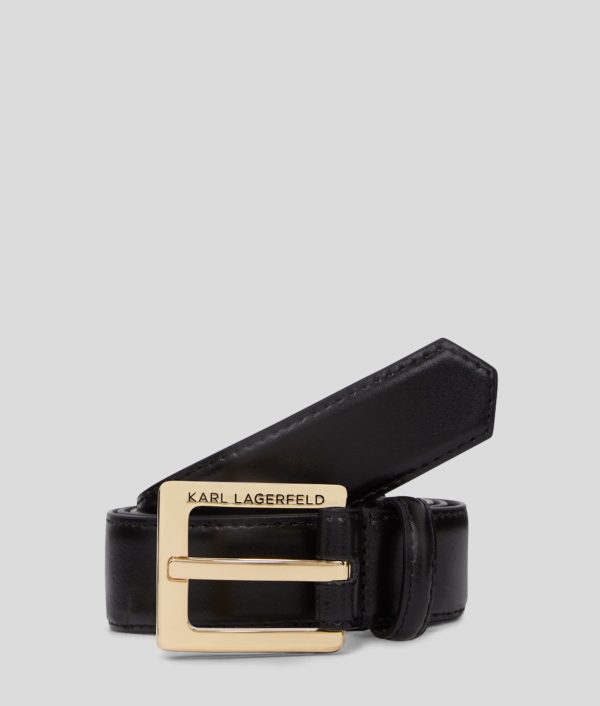 Karl Lagerfeld, Ceinture K/essential, Femme, Noir/Or, Taille: X95