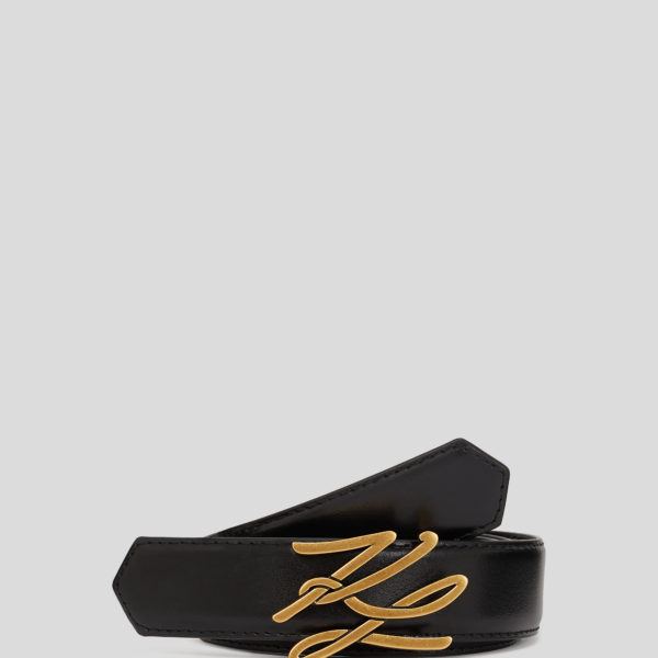 Karl Lagerfeld, Ceinture De Largeur Moyenne K/autograph, Femme, Noir/Or, Taille: X95