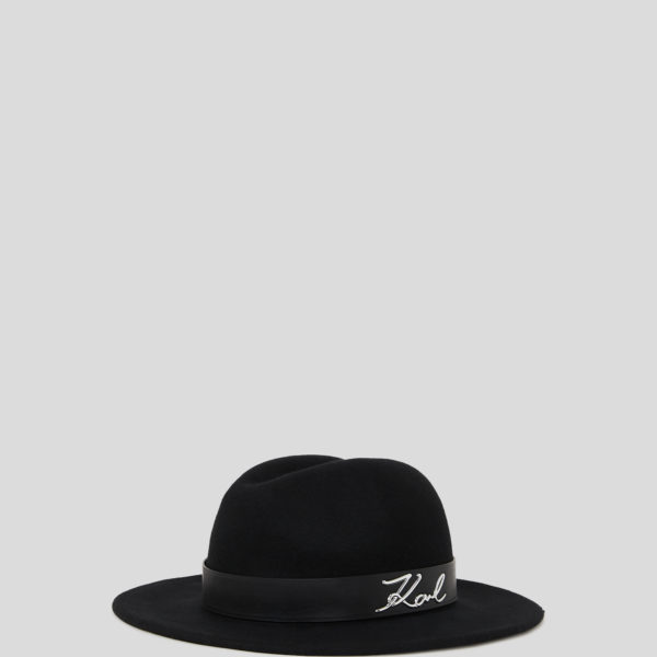 Karl Lagerfeld, Fedora K/signature, Femme, Noir, Taille: XS_M